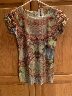 Under Glass Multicolor Sequin Embellished Women’s Top